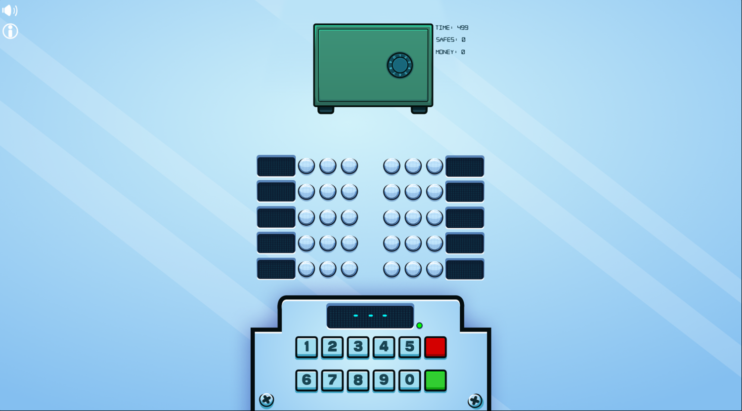 Safe Cracker Game Start Screenshot.
