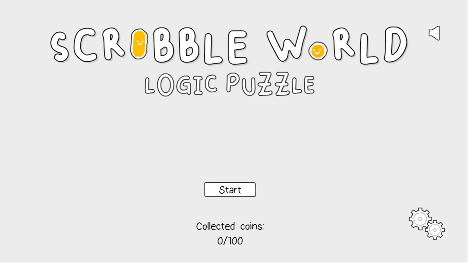Scribble World Logic Puzzle Game Welcome Screen Screenshot.