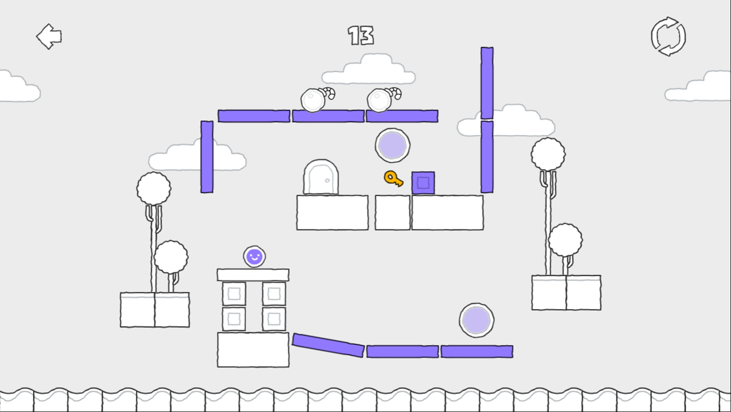 Scribble World Physics Puzzle Game Warp Portals Screenshot.