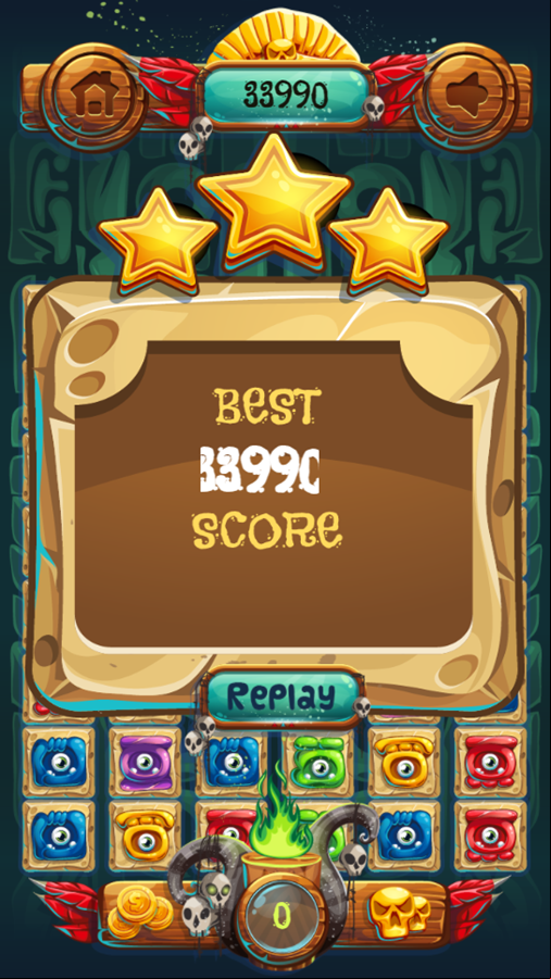 Shamans Jungle Game Best Score Screenshot.