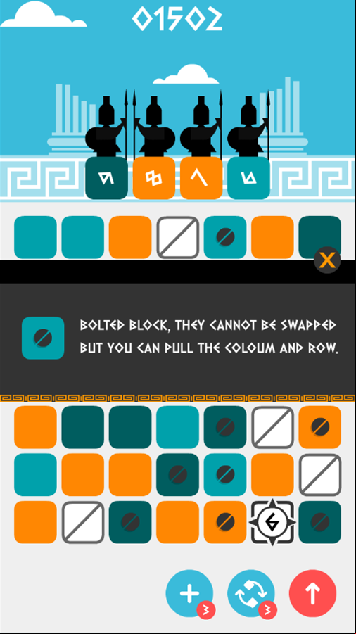 Six Moves Game Bolted Block Instructions Screen Screenshot.