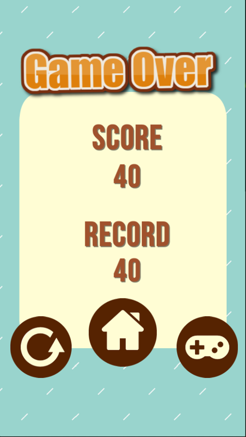 Slash Sushi Game Over Screenshot.