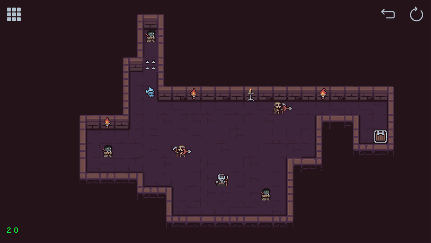 Slidungeon Game Final Level Screenshot.