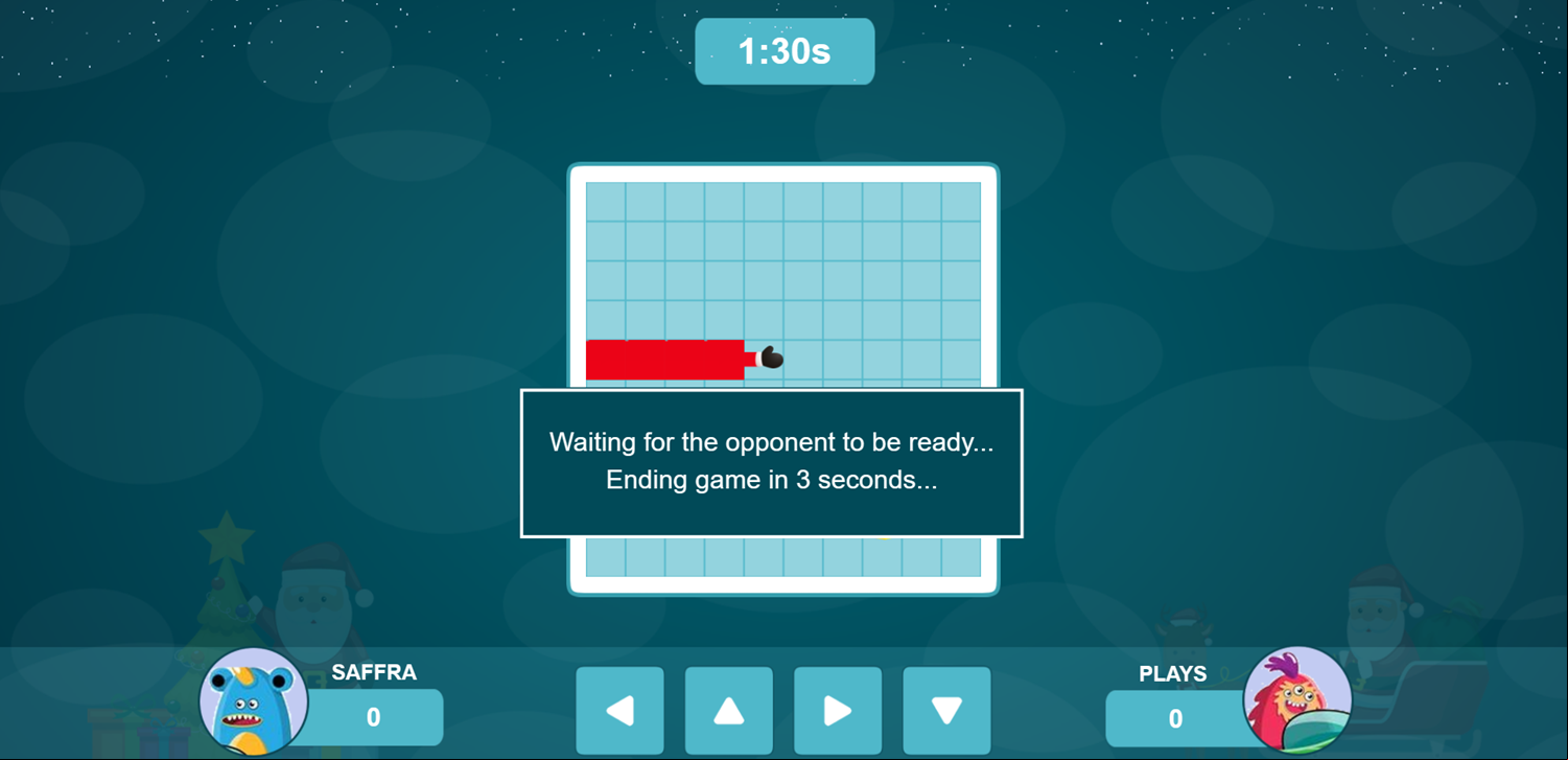 Snaklaus Multiplayer Snake Game Screenshot.