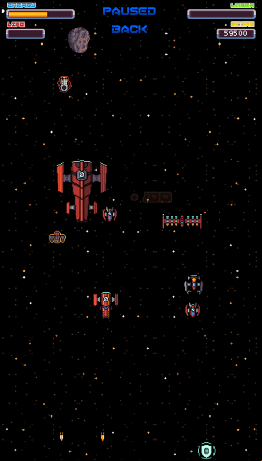 Space Battleship Orion Game Over Screenshot.
