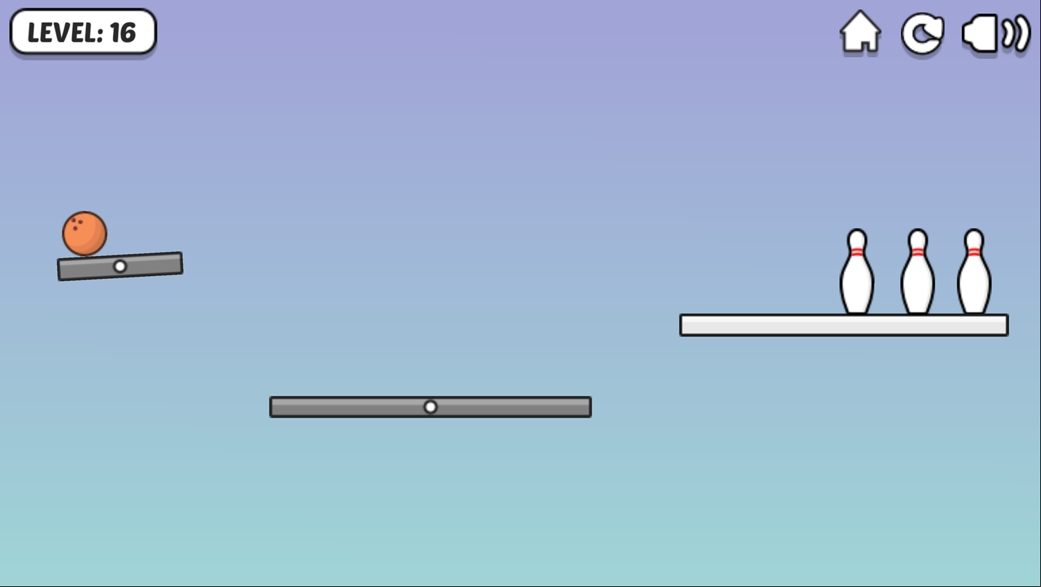 Spin Bowling Game Level With a Large Spinning Platform Screenshot.