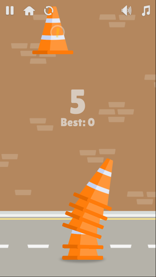 Stack Cones Game Play Screenshot.