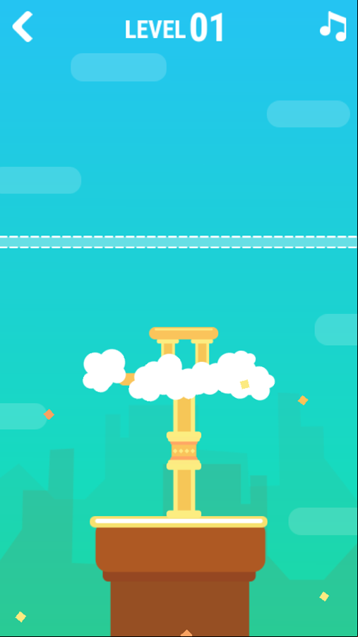 Stack Tower Game Level Play Screenshot.
