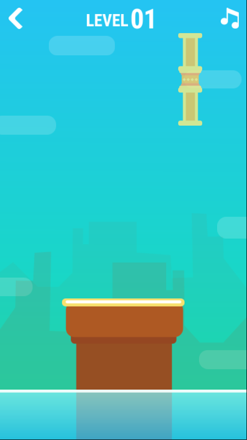 Stack Tower Game Level Start Screenshot.