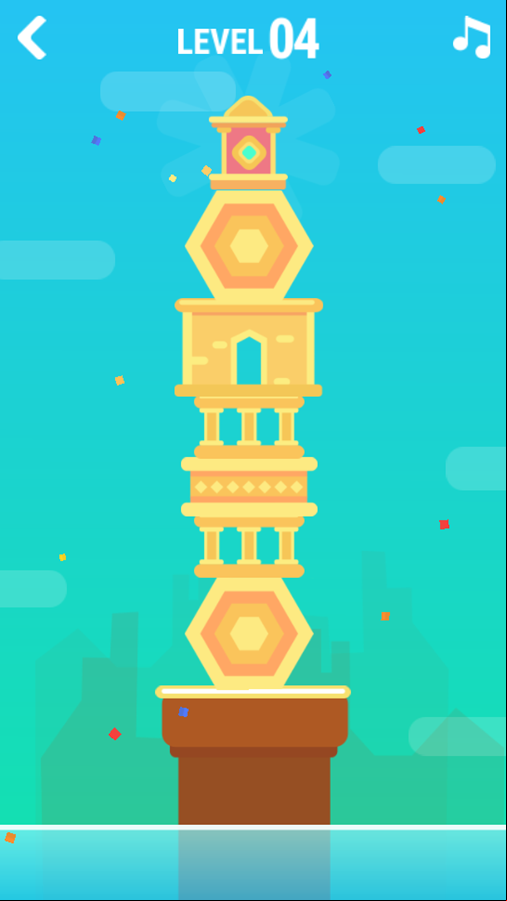 Stack Tower Game Next Level Screenshot.