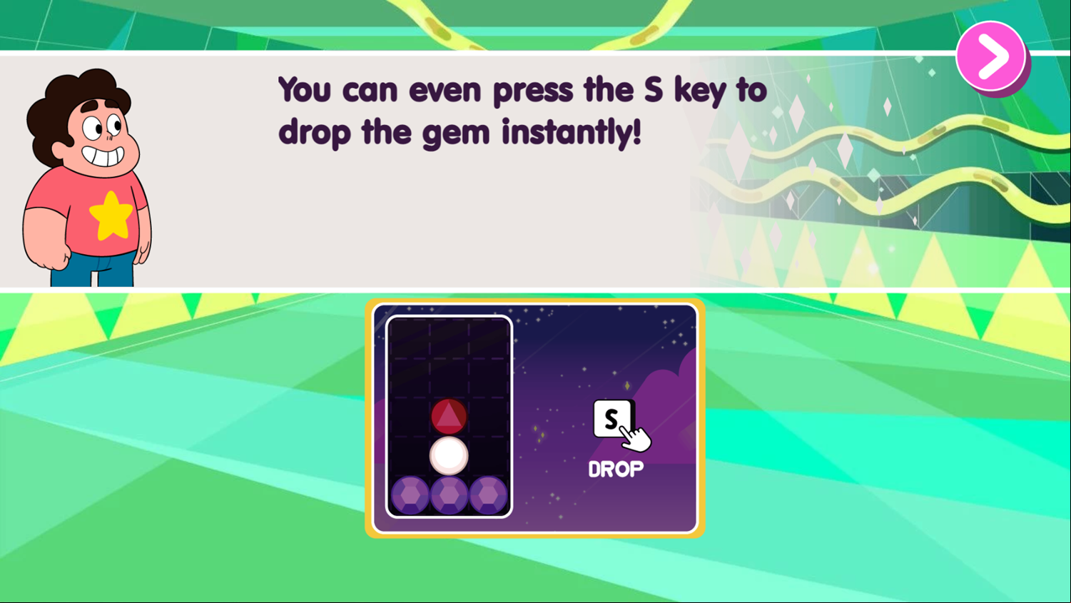 Steven Universe Gem Combat Game How To Drop Screenshot.