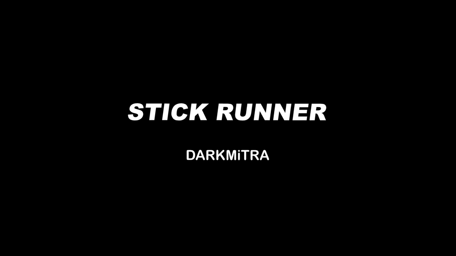 Stick Runner Game Welcome Screen Screenshot.