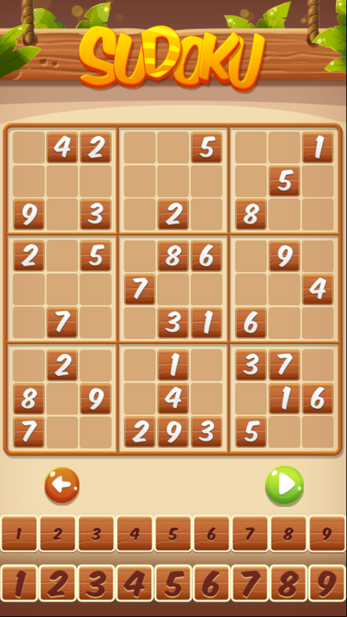 Sudoku Game Start Screenshot.