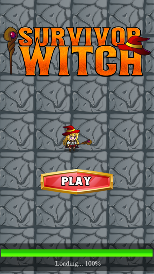 Survivor Witch Game Welcome Screen Screenshot.