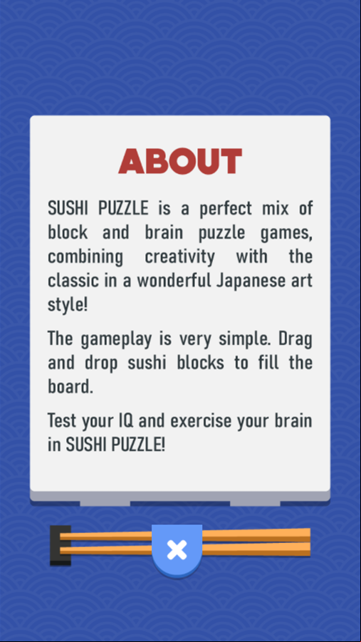 Sushi Puzzle Game How to Play Screen Screenshot.