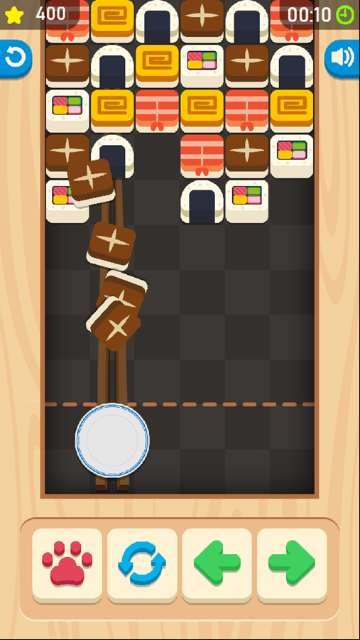 Sushi Sorting Game Play Screenshot.