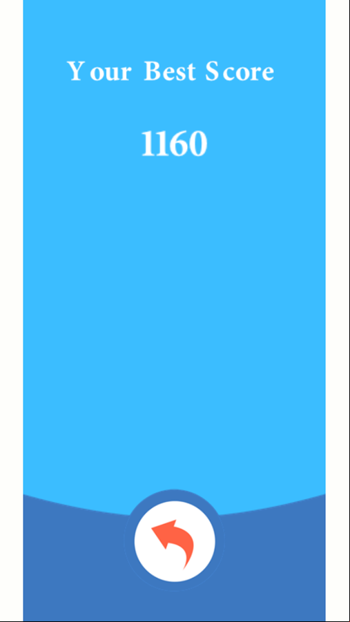 Tap Touch Run Game Best Score Screenshot.