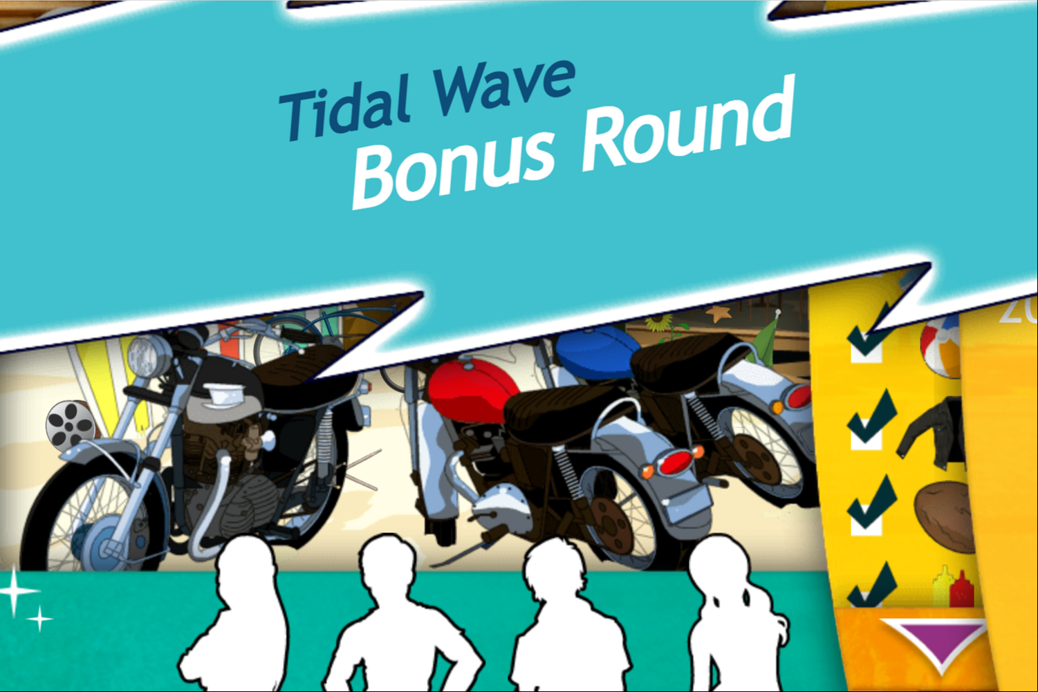 Teen Beach Movie Brady's Beach Scramble Game Bonus Round Screenshot.
