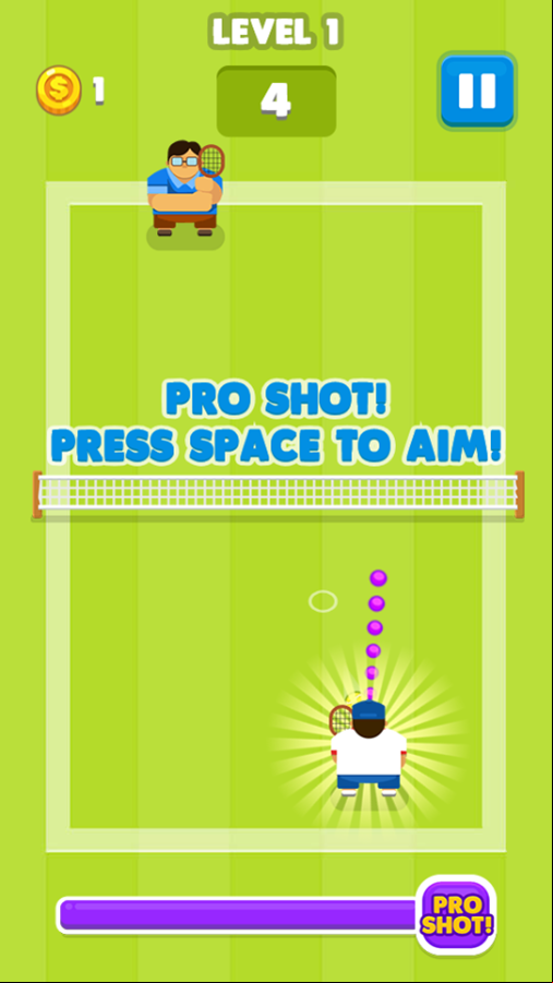 Tennis is War Game Play Screenshot.
