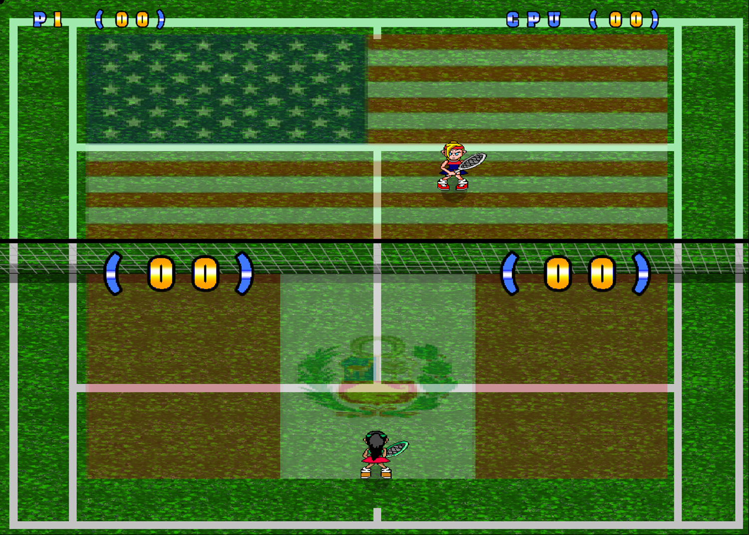 Tennis X Game Start Screenshot.