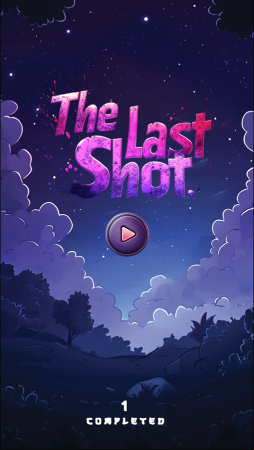 The Last Shot Game Welcome Screen Screenshot.