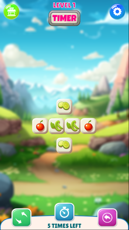 Tile 2 Match Game Level Start Screenshot.