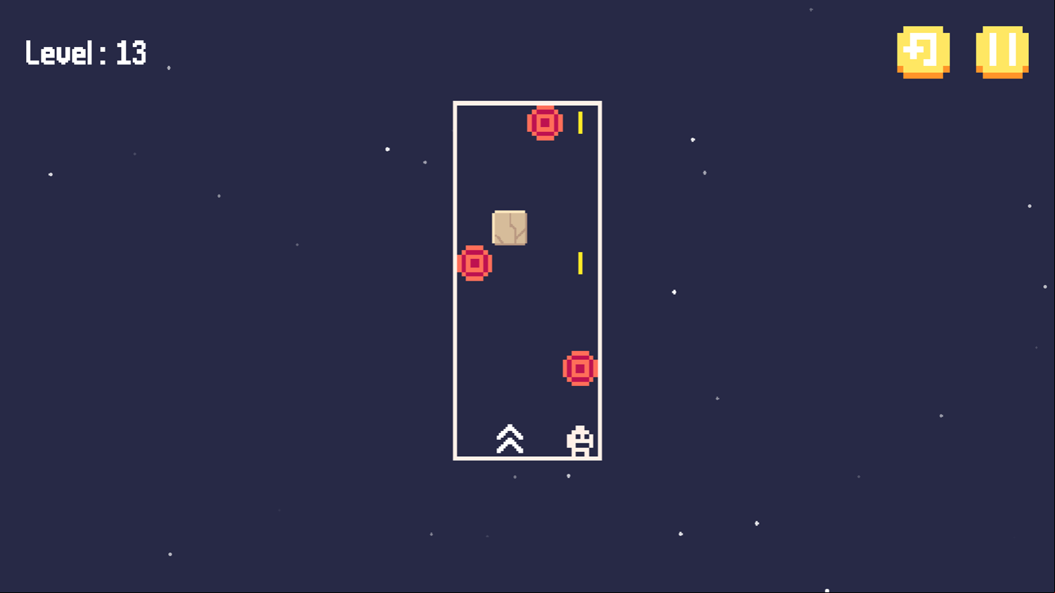 Tomb Run Puzzle 2 Game Level With Red Hazards Screenshot.