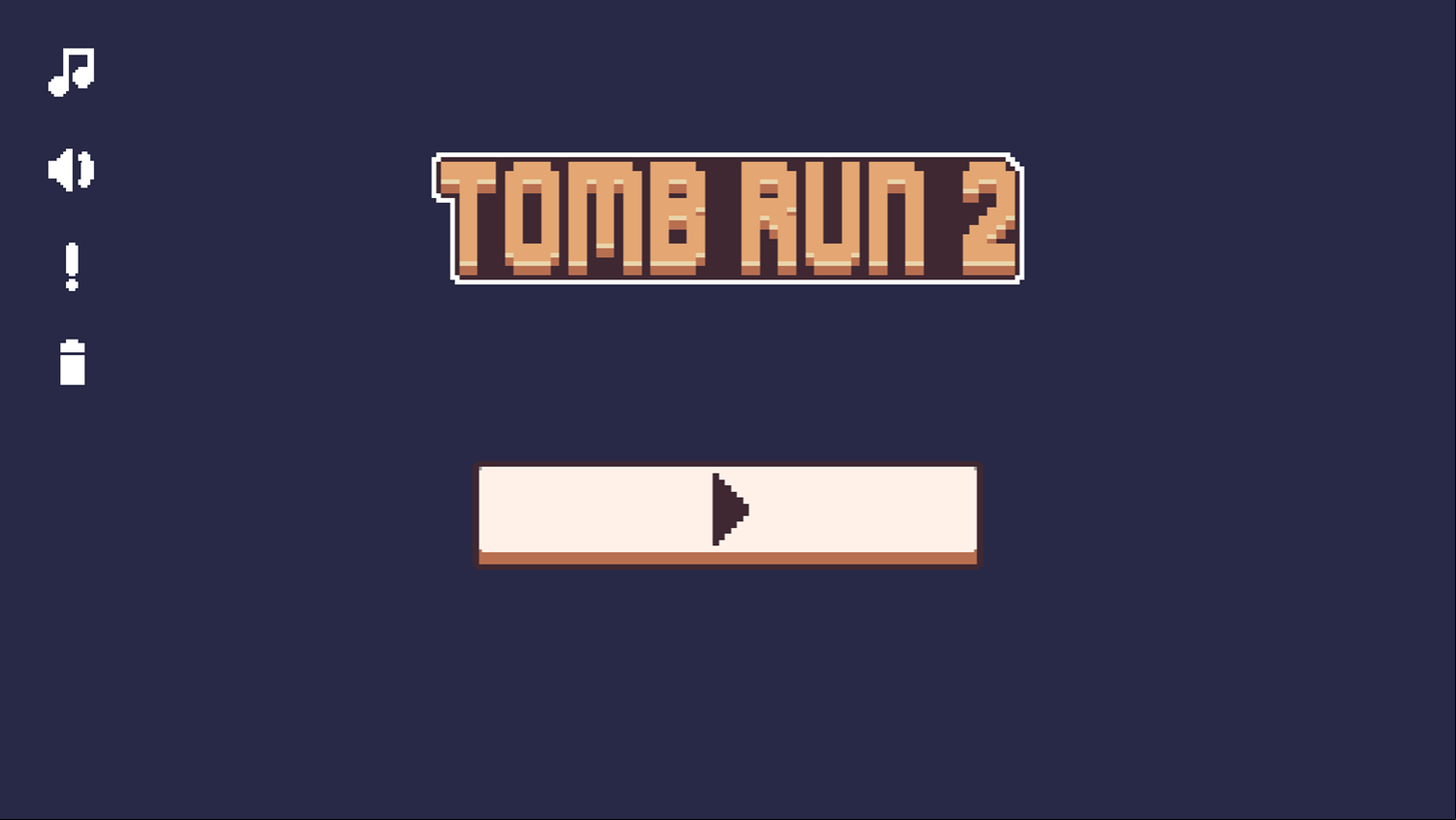 Tomb Run Puzzle 2 Game Welcome Screen Screenshot.