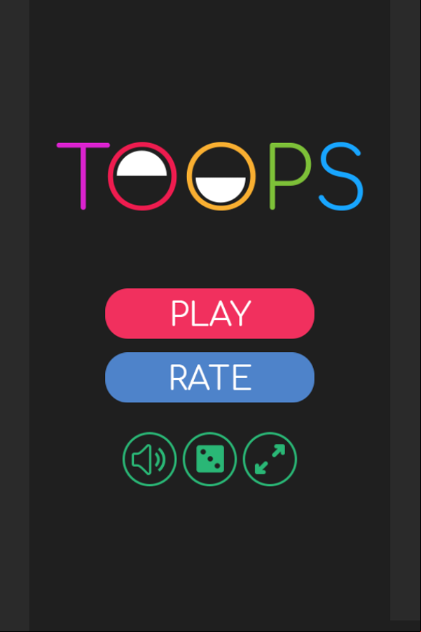 Toops Game Welcome Screenshot.