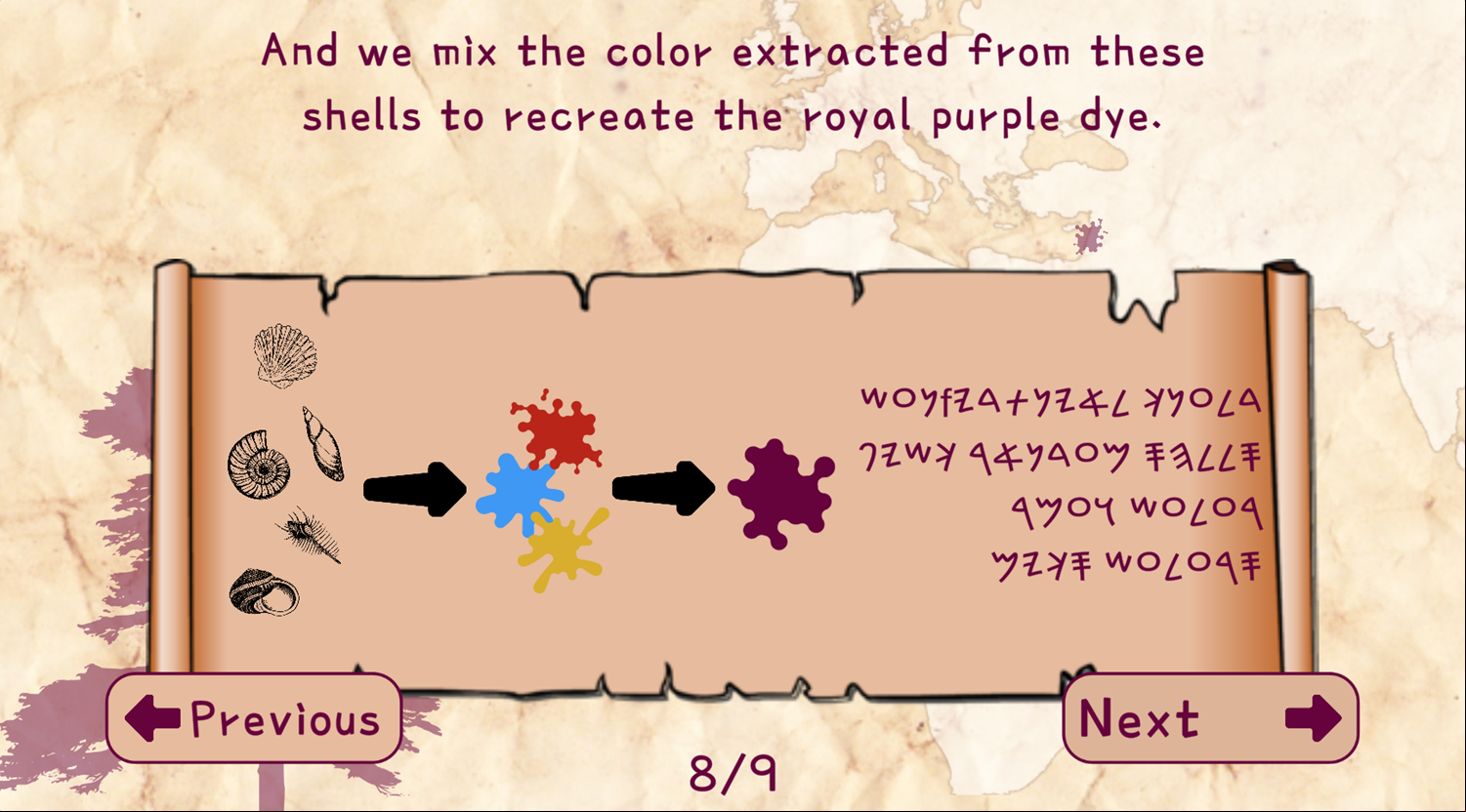 Tyrian Purple Game Introduction Screenshot.