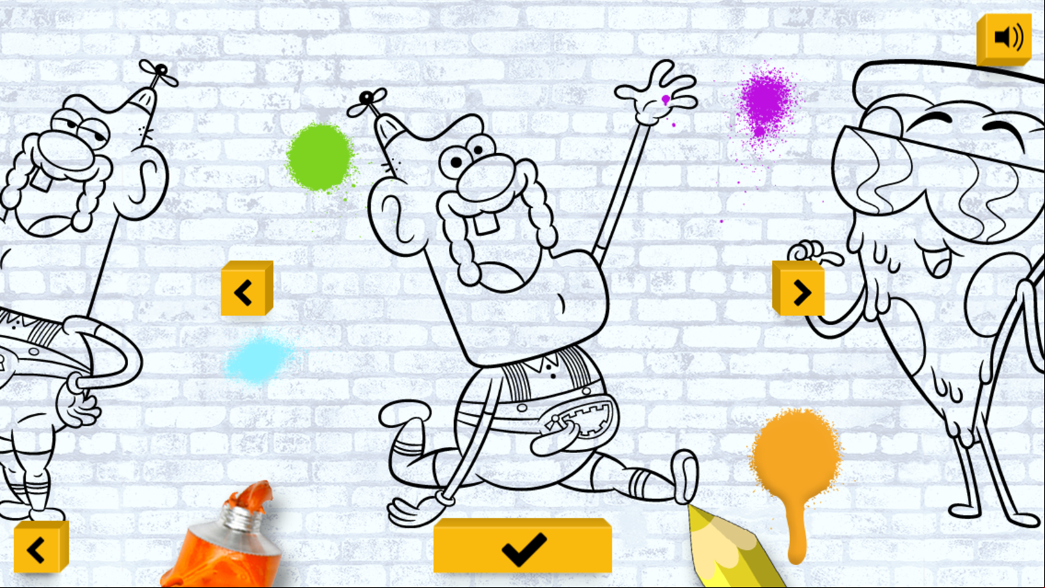 Uncle Grandpa Color In Game Select Artwork Screenshot.