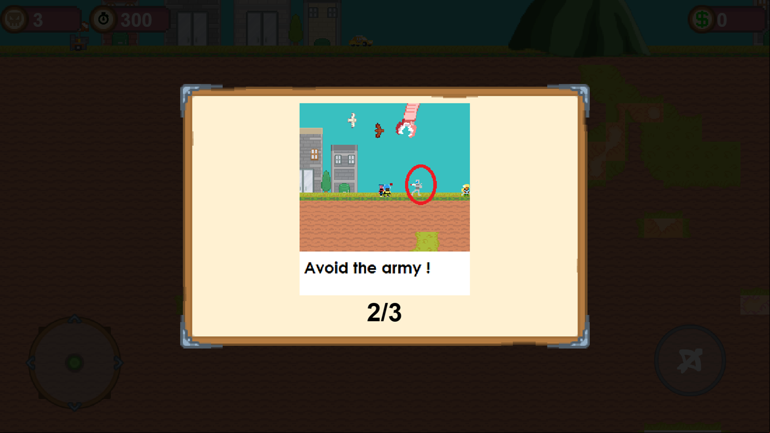 Underground Worm Game Instructions Screenshot.