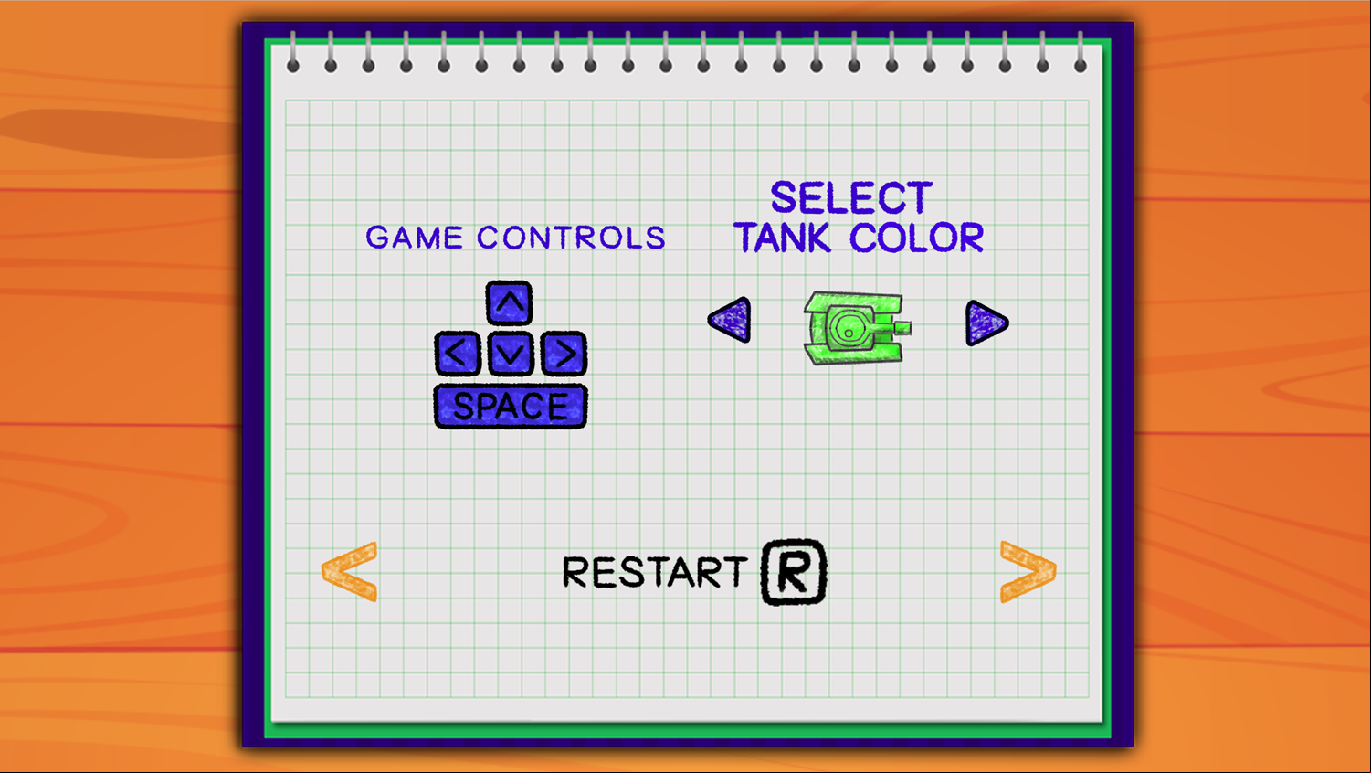 War of Tanks Paper Note Game Single Player Playing Instructions Screen Screenshot.