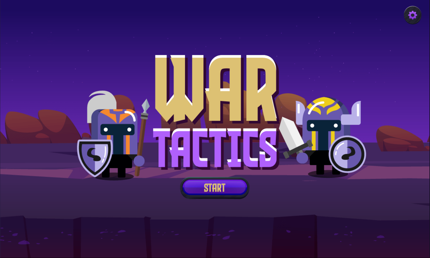 War Tactics Game Welcome Screen Screenshot.