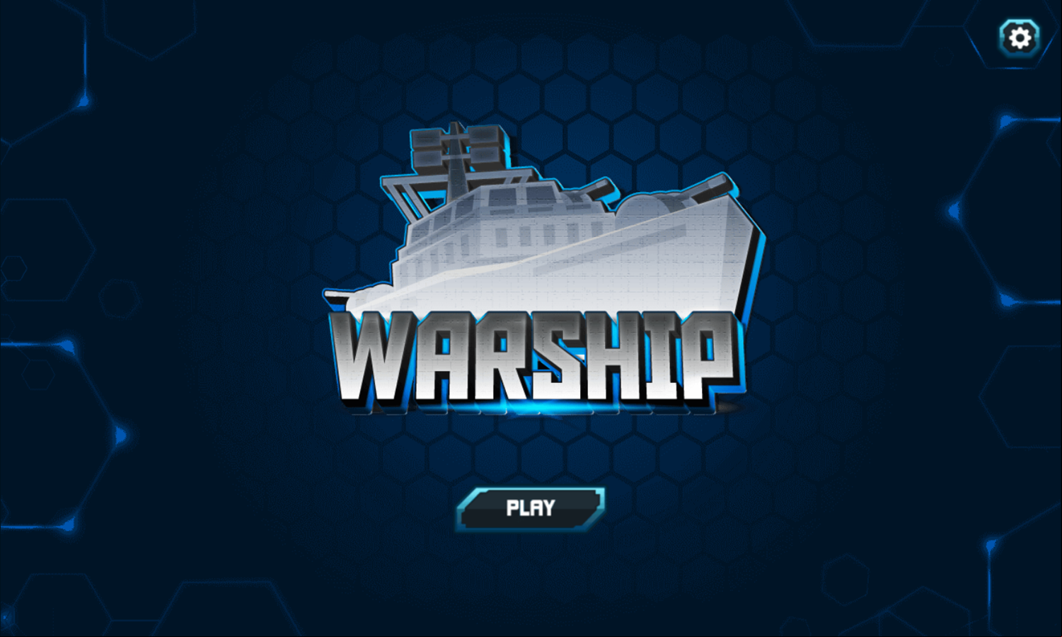 Warship Game Welcome Screen Screenshot.