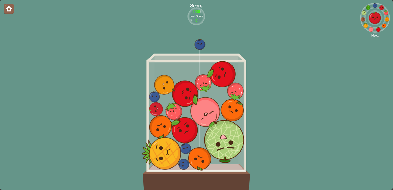 Watermelon Game Nearing Full Screenshot.