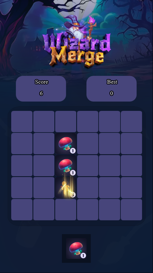 Wizard Merge Game Level Start Screenshot.
