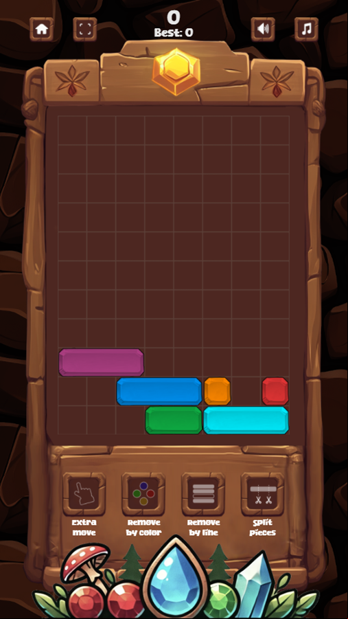 Woodland Slide Game Level Start Screenshot.